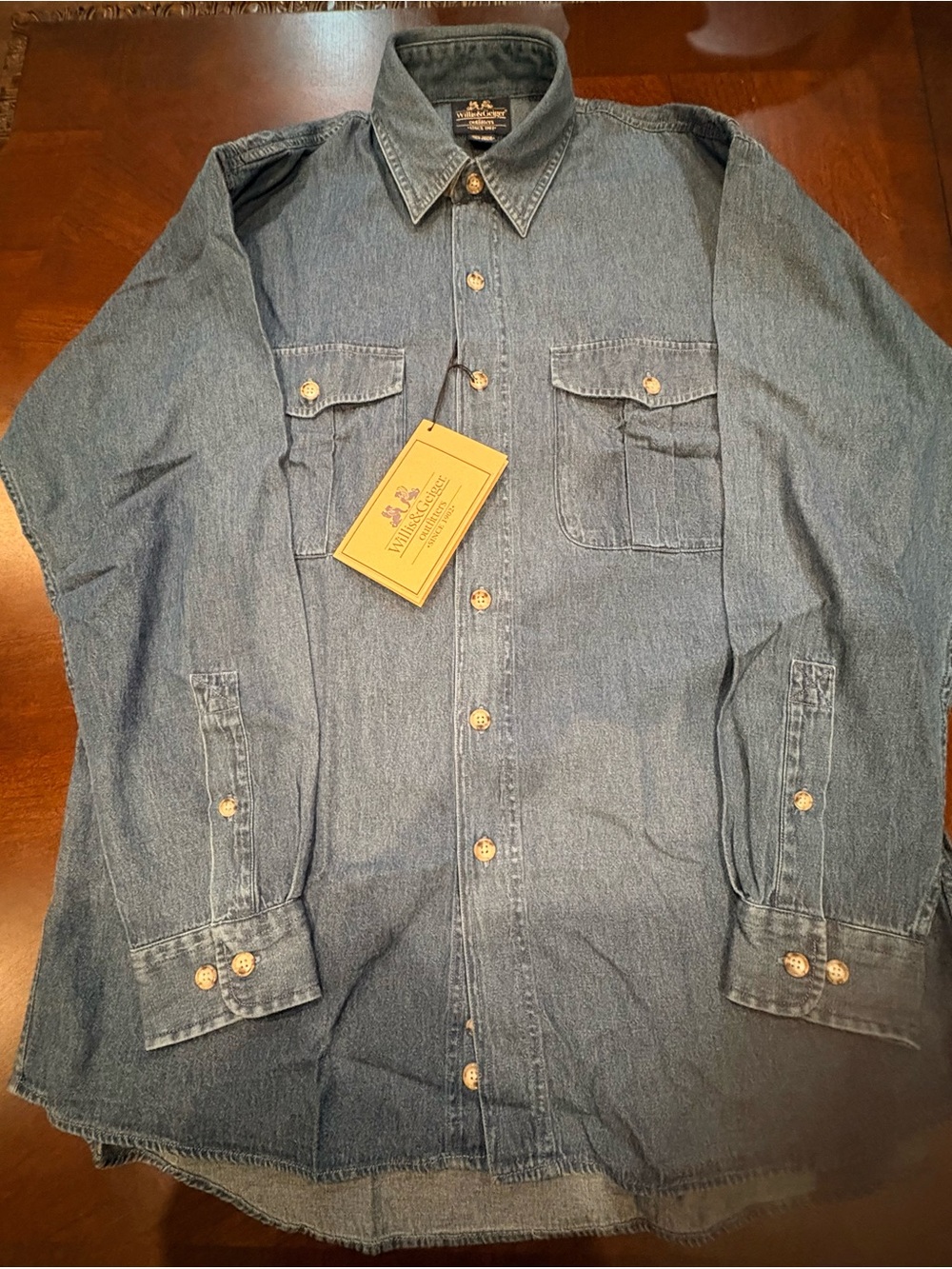 NWT Men's Vintage Willis&Geiger Denim M-Tall Bi-Swing Safari Field Shirt